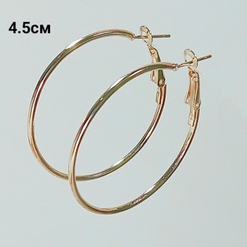 Серьги-кольца, диаметр 4.5см, арт. 2289-10
