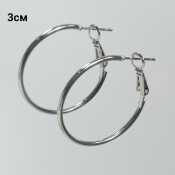 Серьги-кольца, диаметр   3см, арт. 2289--14