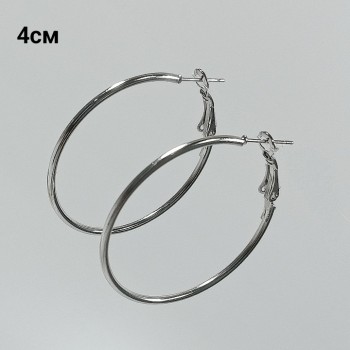Серьги-кольца, диаметр  4см, арт. 2289-15