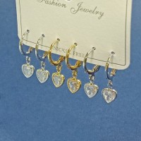 Набор сережек "Сердечки", 3 пары, арт. 22272