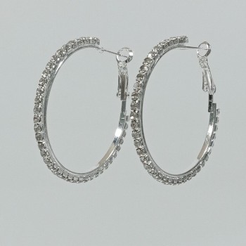  Серьги-кольца, диаметр 4см, арт. 22691