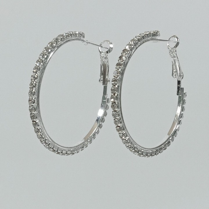  Серьги-кольца, диаметр 4см, арт. 22691