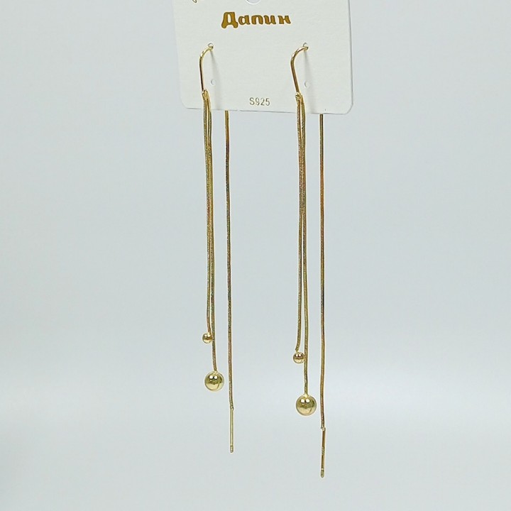 Серьги-продёвки "Шарики", арт. 22707-1