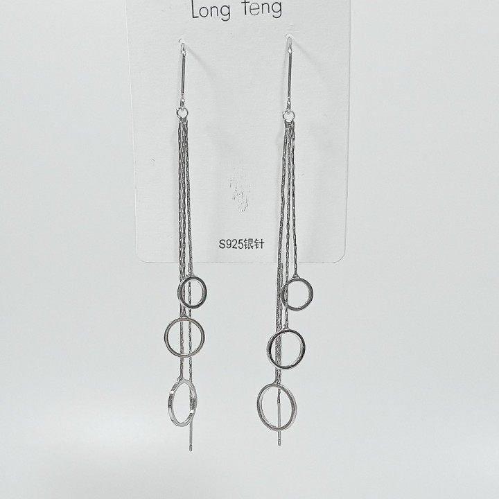 Серьги-продёвки "колечки", арт. 22666-1