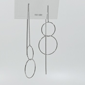 Серьги-продёвки "кольца", арт. 22664-2