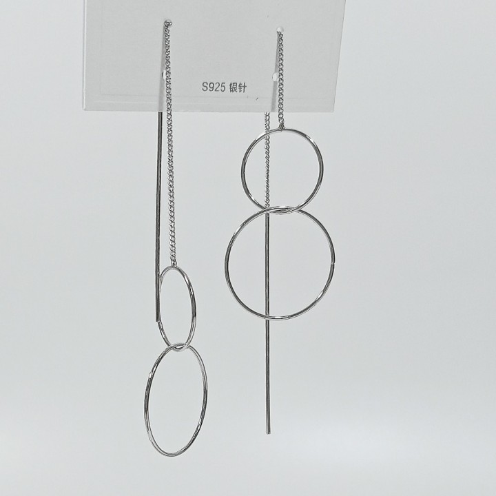 Серьги-продёвки "кольца", арт. 22664-2