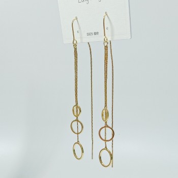 Серьги-продёвки "колечки", арт. 22666-2