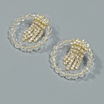  Серьги на застежке "гвоздик" арт. 22607-1