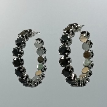  Серьги-кольца, диаметр 4см, арт. 22569