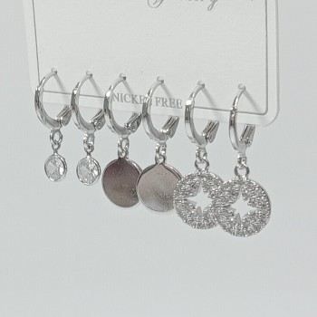  Набор сережек 3 пары, арт. 22725