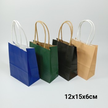 Пакет бумажный 12х15х6см (цена за 1шт), арт. 3540