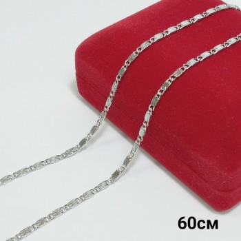 Цепочка с родированным покрытием (длина 60см), арт. 6087