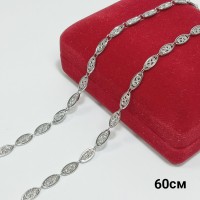 Цепочка с родированным покрытием (длина 60см), арт. 6058