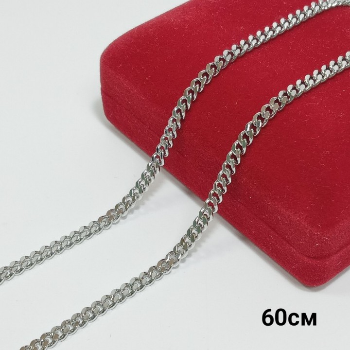 Цепочка с родированным покрытием (длина 60см), арт. 6047