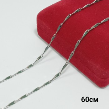 Цепочка с родированным покрытием (длина 60см), арт. 6060