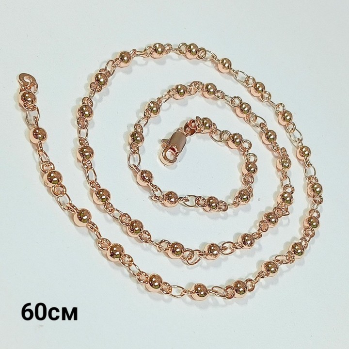 Цепочка с родированным покрытием (длина 60см), арт. 6015