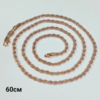 Цепочка с родированным покрытием (длина 60см), арт. 6005