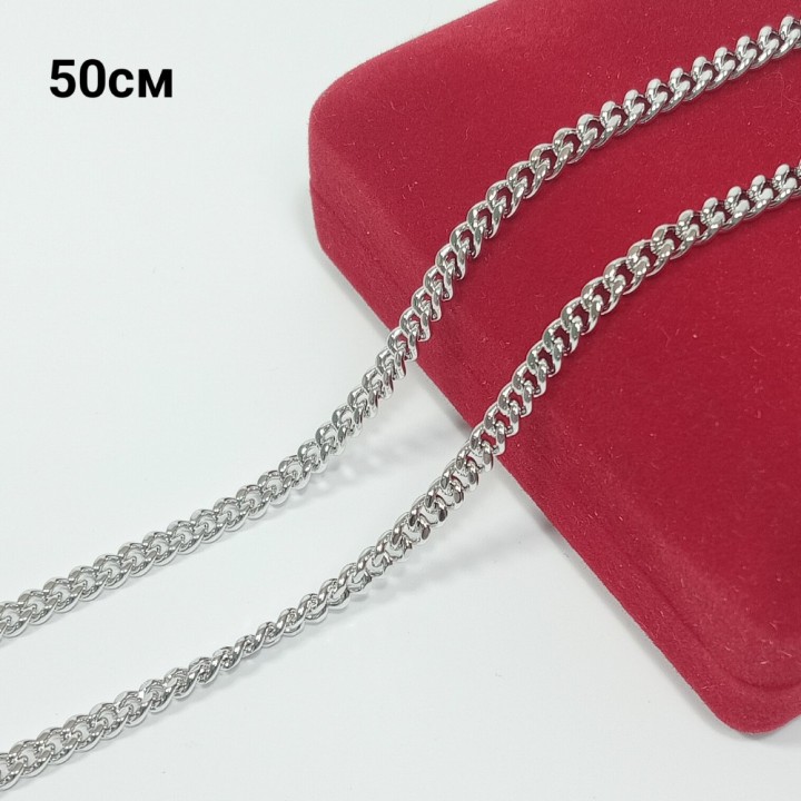  Цепочка с родированным покрытием Xuping (длина 50см), арт. 6099
