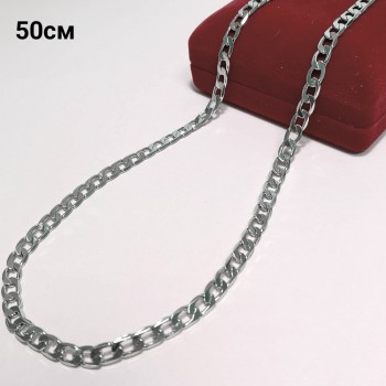 Цепочка с родированным покрытием (длина 50см), арт. 6077
