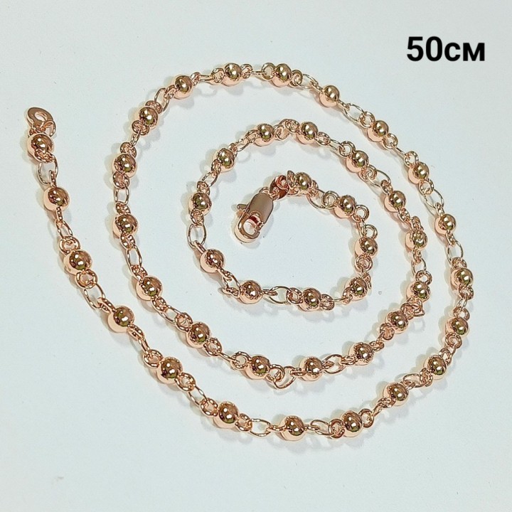 Цепочка с родированным покрытием (длина 50см), арт. 6084