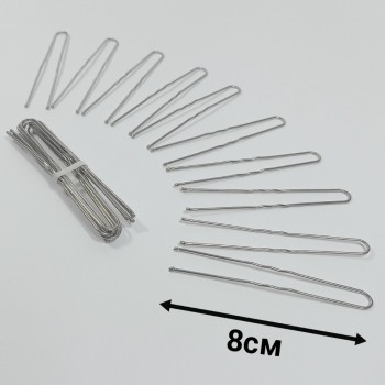 Набор шпилек 10шт, 8см (серебристые), арт. 2404-2 (Россия)