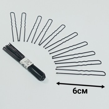 Набор шпилек 10шт, 6см (черные), арт. 2429