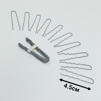 Набор шпилек 10шт, 4,5см (серебристые), арт. 2410-2 (Россия)