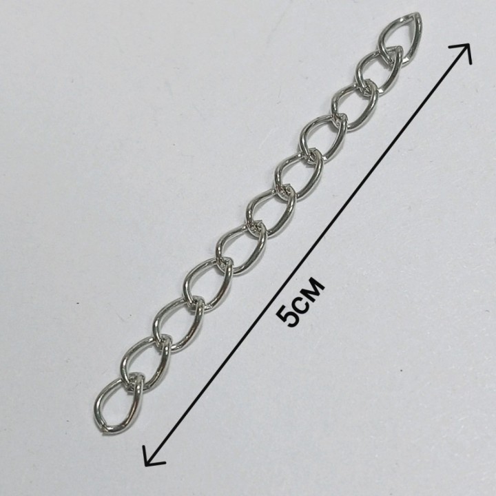 Цепочка-удлинитель 5см, цена за упак. 10шт (3.5руб/шт), арт. 6478