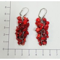 Серьги из коралла 2233-3