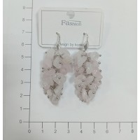 Серьги из розового кварца 22342